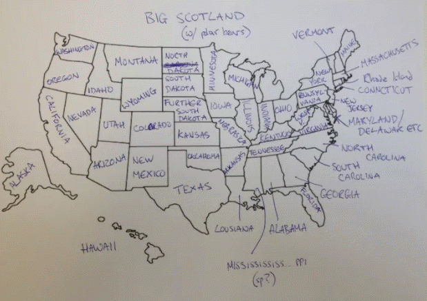 Labeled US Map